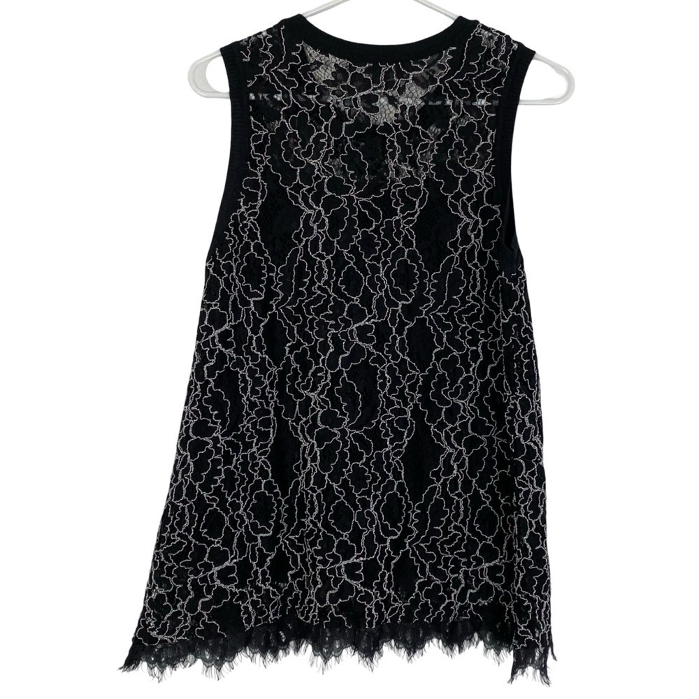 Generation Love Lace Tank Top Womens Size Medium Black Sleeveless Shirt Tunic - Picture 2 of 11